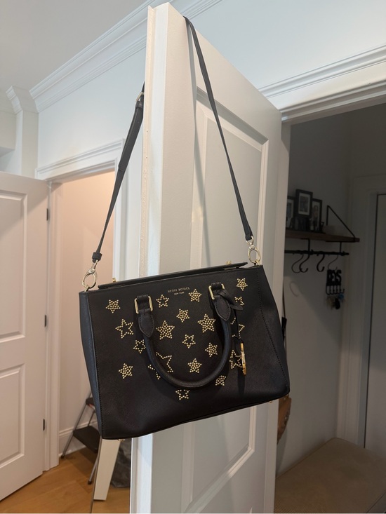 henri bendel Handbags - henri bendel Black Star Motif Satchel with Gold Studs